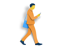 Illustration of a family moving house and carrying moving boxes