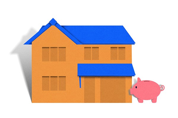 Piggy bank and house - Offset